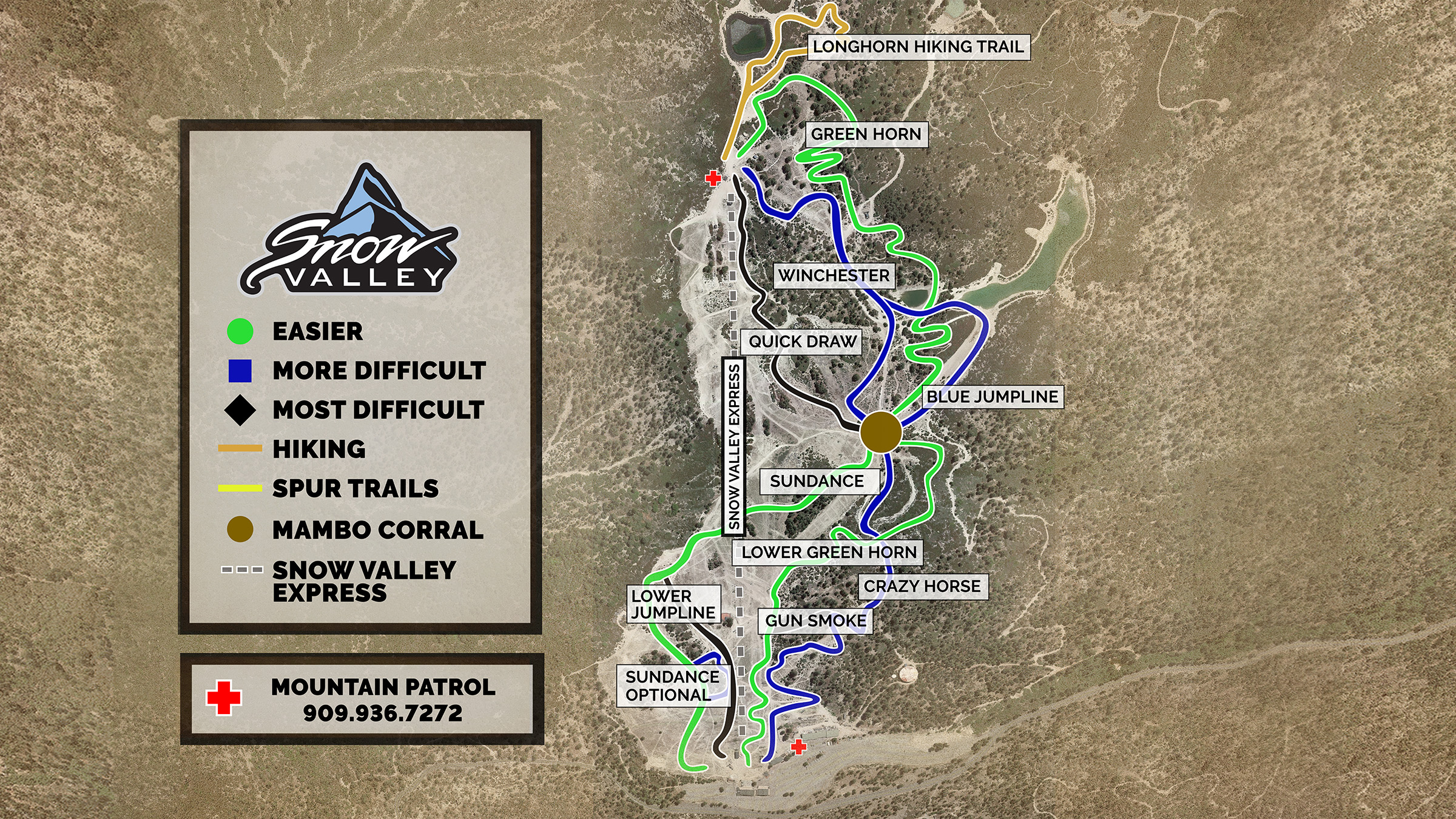 2024 Snow Valley summer trail map